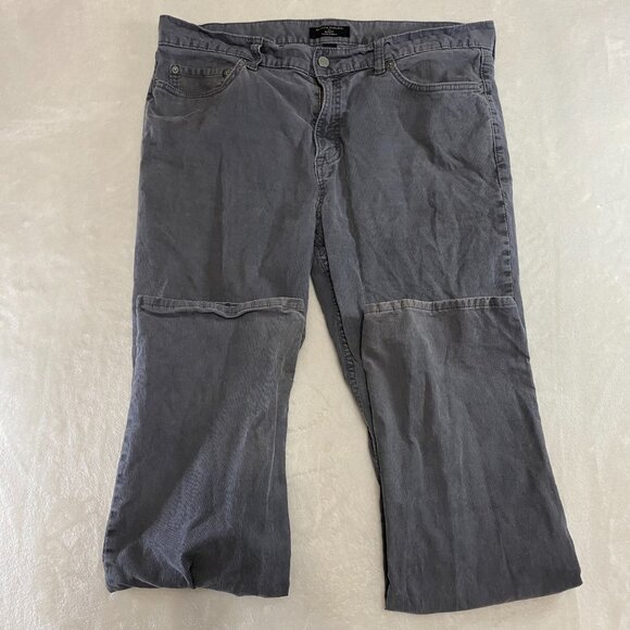 Banana Republic Pants Mens 36x33 Slim Fit Gray Chino Casual Corduroy - Picture 1 of 11